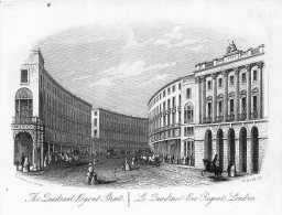 Delcampe - Carte Porcelaine - Porseleinkaart  - London -  The Quadrant Regent Street - Le Qaudrant Rue Regent A Londres - Porzellan