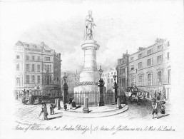Delcampe - Carte Porcelaine - Porseleinkaart   - London  Statue William - La Staue De Guillaume IV Au Pont  A Londres - Porcelaine