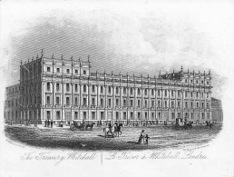 Delcampe - Carte Porcelaine - Porseleinkaart   London  - Thre Freasury Whitehall - Le Tresor A Whitehall A Londres - Porcelaine
