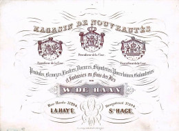 Delcampe - Carte Porcelaine - Porseleinkaart  - Magasin De Nouveautés - De W.de Haan - Rue Haute La Haye - S'Hage - Porcelaine