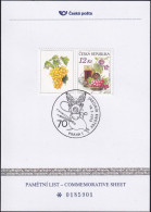 Delcampe - PLZ 91 Czech Republic J Knotek Anniversary 2019 Butterfly Cancel Wine - Vini E Alcolici