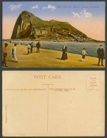Delcampe - Gibraltar Old Colour Postcard ROCK From The NEUTRAL GROUND Beach Men Woman Child - Gibraltar