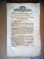 Delcampe - PROCLAMATION DU 17 VENTOSE AN VIII DE LA REPUBLIQUE ARMEE DE RESERVE ALENCON IMPRIMERIE DES MALASSIS - Documents Historiques