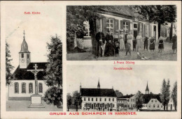 Delcampe - Schapen (3300) Kath. Kirche, Handelsschule I-II - Sonstige & Ohne Zuordnung