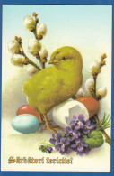 Delcampe - Ostern; Küken Sitzt Auf Einer Zerbrochenen Eierschale; 2000; Romania - Ostern