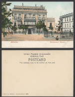 Delcampe - Gibraltar Old UB Colour Postcard Commercial Square Fountain Street Scene, Purger - Gibraltar
