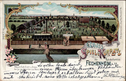 Delcampe - Frankfurt Fechenheim (6000) Spiel- Und Kurplatz, Fahrrad 1901 I-II Cycles - Autres & Non Classés