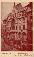 Delcampe - FRANKFURT/Main (6000) - Hotel-Restaurant HENNINGER-HAFERKASTEN I-II - Autres & Non Classés