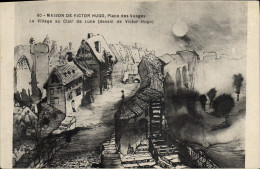 Delcampe - CPA Maison De Victor Hugo Place Des Vosges Le Village Au Clair De Lune - Philosophy