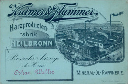 Delcampe - Heilbronn (7100) Harzprodukte-Fabrik Krämer Und Flammer 1899 I-II - Autres & Non Classés