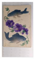 Delcampe - Poisson D'avril, Poissons Et Fleurs, CPA, France - Erster April