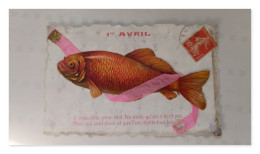 Delcampe - 1er Avril – Poisson D'avril, Poisson Décoré D'un Ruban – France - Erster April