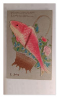 Delcampe - 1er Avril, Poisson D'avril En Relief, Carte Postale Ancienne, France - Erster April