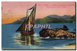 Delcampe - CPA Bateau Peche Cannes La Plage Et Montagne De L'Esterel - Fischerei