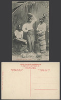 Delcampe - Ceylon Old Postcard Singhalese Woman Women Traditional Costumes, Mortar & Pestle - Sri Lanka (Ceylon)
