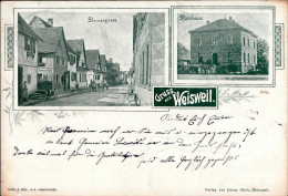 Delcampe - Weisweil (7831) Sternengasse, Handlung Stein 1901 II (Eckknick, Fleckig RS) - Sonstige & Ohne Zuordnung