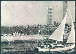 Delcampe - Forlì Cesenatico Spiaggia Barca A Vela Foto FG Cartolina JK3340 - Forlì