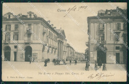 Delcampe - Cuneo Città Via Roma Cartolina MT5370 - Cuneo