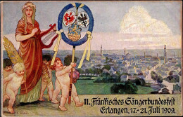 Delcampe - Erlangen (8520) 11. Fränkisches Sängerbundfest 1910 I-II - Autres & Non Classés