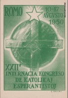 Delcampe - # ROMA: 1950 - XXII CONGRESSO ESPERANTO - Dis. C. SAVINI - Autres & Non Classés
