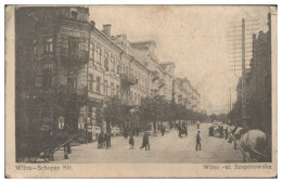 Delcampe - S566/ Wilna Vilnius Schopen-Straße Litauen AK Ca.1915 - Lithuania