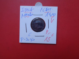 Delcampe - ITALIE (Napoléon) 1 Cent 1810 "V" (A.22) - Napoleonic