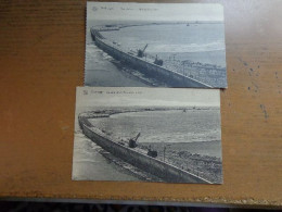 Delcampe - 2 X Zeebrugge: Vue Générale Du Môle Et Le La Rade --> Onbeschreven - Zeebrugge