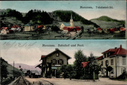 Delcampe - Menznau (Luzern) Bahnhof Und Postamt 1914 I-II - Autres & Non Classés