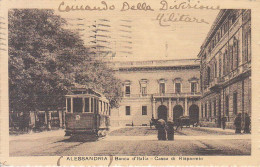 Delcampe - ITALIA - ALESSANDRIA - Banca D'Italia E ... Animata Con Tram, Viag.1921 - MAGG 2021-346 - Alessandria