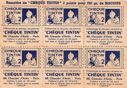 Delcampe - Cheque TINTIN  -  Bloc De 6 Vignettes 2 Points - Sammlungen