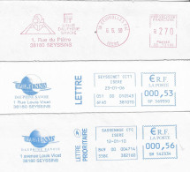 Delcampe - 1999 EMA Ligue De Tennis Dauphiné-Savoie : 3 Lettres (n° SG 22106 / SP 569550 / SM 542334) - Tennis