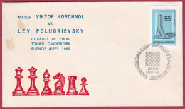 Delcampe - Argentinien  MNr. 1394 Sonderstempel 5. AGOSTO 1980, Viktor Korchnoi - Lev Polugaievsky (B Nr. 936) - Echecs