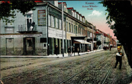 Delcampe - Kowno (Litauen) Kaiser Wilhelm-Strasse, Strassenbahn 1916 I-II Tram - Lituania