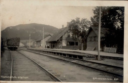 Delcampe - Hommelvik (Norwegen) Bahnhof, Eisenbahn I-II (Marke Entfernt) Chemin De Fer - Norwegen