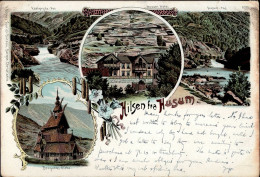 Delcampe - HUSUM (Norwegen) - Litho Hotel Husum I-II - Norwegen