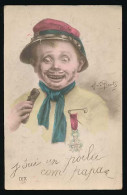 Delcampe - CPA 9 X 14 Illustrateur Albert Beertz  Enfant Déguisé En Poilu "j Sui Un Poilu Com Papa" - Beerts, Albert