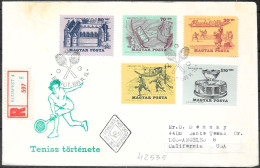 Delcampe - Ungheria/Hungary/Hongrie: Raccamandata, Registered, Recmmandè, Storia Del Tennis, History Of Tennis, Histoire Du Tennis - Tennis
