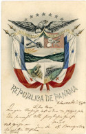 Delcampe - Panama Flag And Coat Of Arms 1906 Used In Germany H15855 - Panama