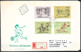 Delcampe - Ungheria/Hungary/Hongrie: Raccamandata, Registered, Recmmandè, Storia Del Tennis, History Of Tennis, Histoire Du Tennis - Tennis