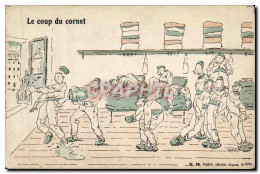 Delcampe - CPA Fantaisie Militaria Le Coup Du Cornet - Humour