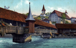 Delcampe - (RECTO / VERSO) LUZERN - SPREUERBRÜCKE - N° 4301 - CPA COULEUR - Luzern