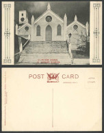 Delcampe - Bermuda Old Postcard St. Peters Church St. Georges Steps Phoenix Drug Co. No. 2b - Bermuda