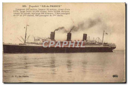 Delcampe - CPA Bateau Paquebot Ile De France - Dampfer