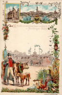 Delcampe - Bayern-GSK Nördlingen Wanderversammlung Bayer. Landwirte 1900 I-II - Other & Unclassified