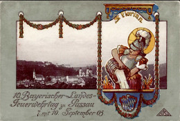 Delcampe - Bayern-GSK Passau 10. Bayerischer Landes-Feuerwehrtag 1905 PP15 C86 I-II - Other & Unclassified