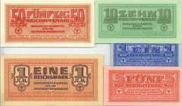 Delcampe - Geldschein Militärgeld Wehrmacht, Erhaltung I, 1 RM Erh. II - Autres & Non Classés