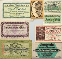 Delcampe - Geldschein Sammlung Von Ca. 170 Geldscheinen, Großnotgeld Und Serienscheine Der Inflationszeit, Unterschiedlichste Erhal - Autres & Non Classés