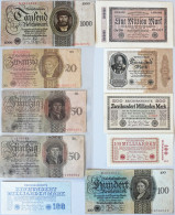 Delcampe - Münzen Hochwertige Sammlung Von Inflations- Und Reichsmark In Vorwiegender Erhaltung I-II, Ca. 100 Banknoten, Katalogpre - Autres & Non Classés