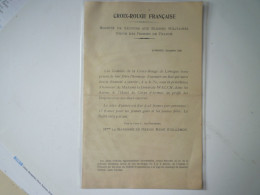 Delcampe - PAT - 4487  LIMOGES  1929  :  CROIX-ROUGE FRANCAISE  -  INVITATION  Au BAL   XXX - Non Classés