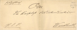 Delcampe - Kolonien Deutsch-Südwestafrika Wanderstempel Aus 1906 Auf Großformatigem Feldpost-Brief (senkrecht Gefaltet, Knitter, Al - Other & Unclassified